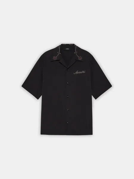 STUD CAMP SHIRT - Black