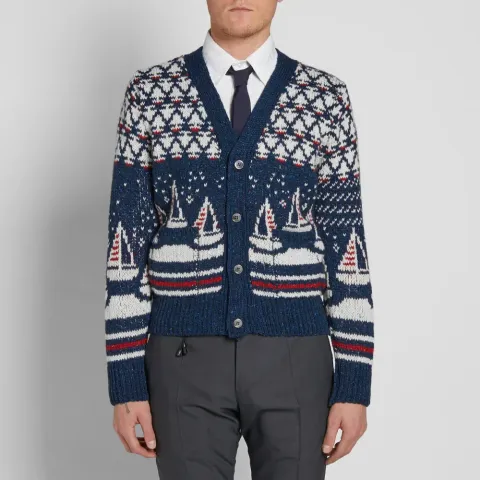 Mohair Sail Boat Cardigan