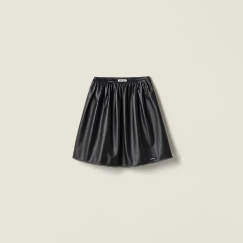 Nappa leather skirt