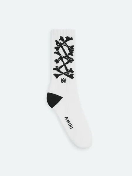 BONES SOCK - White/Black