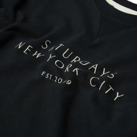 Saturdays Bowery Established Logo Crew Neck Sweat