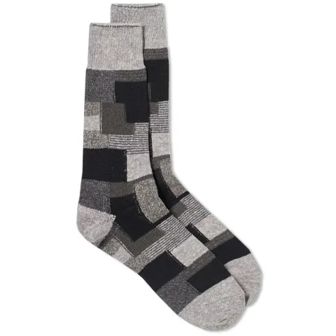 Patchwork Crew Sock