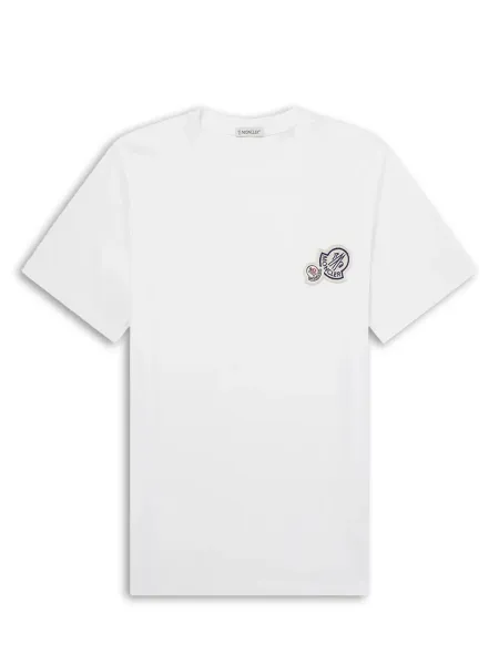 Men Logo Patch T-Shirt White