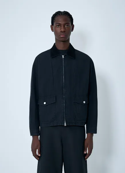 Zip-front Jacket in Cotton Twill