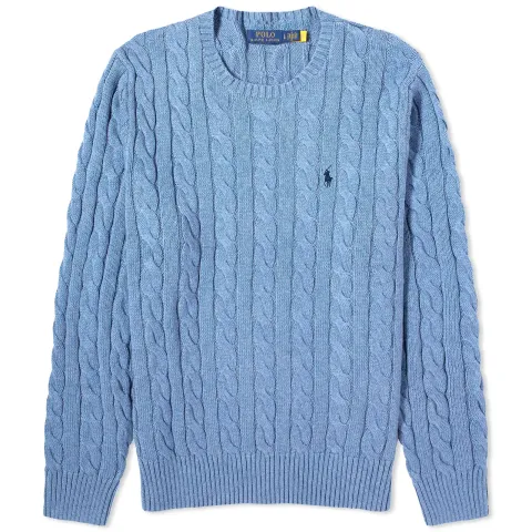 Cotton Cable Crew Knit
