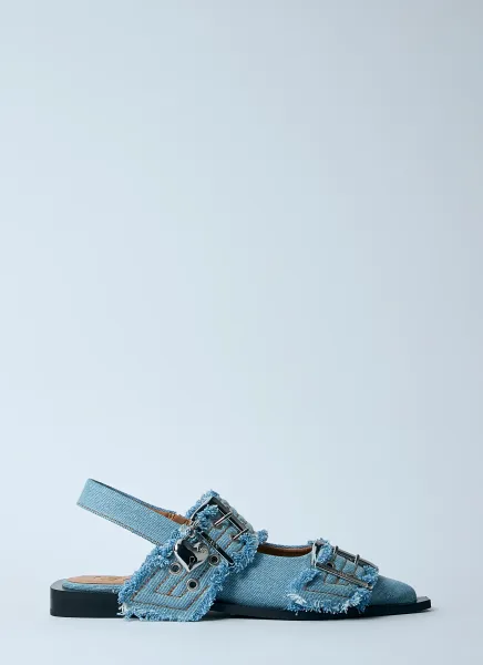 Feminine Buckle Ballerina Flats