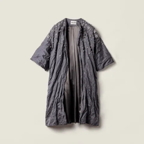 Embroidered duchesse coat