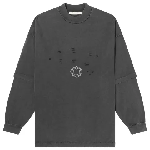 Double Sleeve Laser Cut Logo T-Shirt