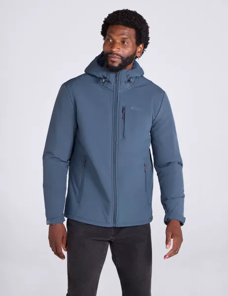 Mountain Warehouse Hooded Softshell Jacket Navy