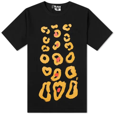 Comme des Garcons Black Leopard Print T-Shirt