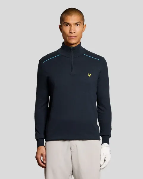 Lyle & Scott Cotton Tipped 1/4 Zip Jumper