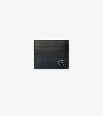 Tall Check Card Case​ in Navy
