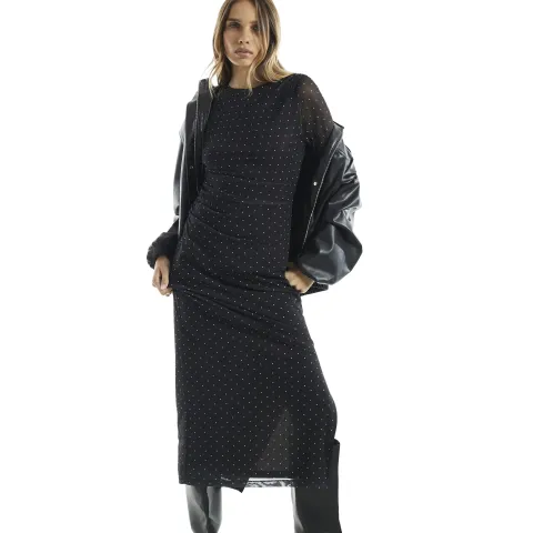 River Island Mesh Spot Print Maxi Dress