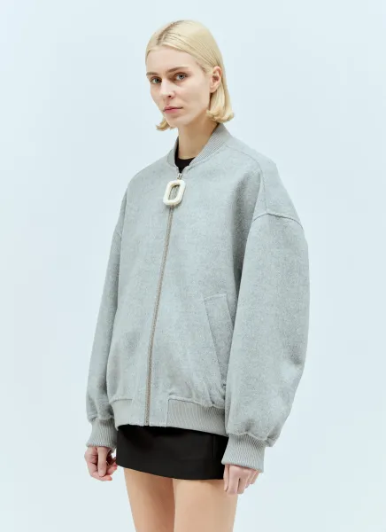 Oversized Wool Bomber Jacket