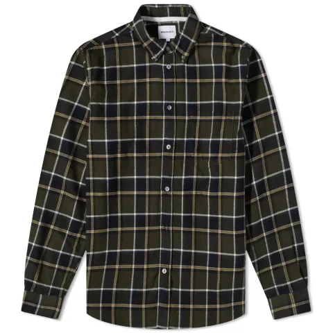 Anton Brushed Flannel Check Button Down Shirt