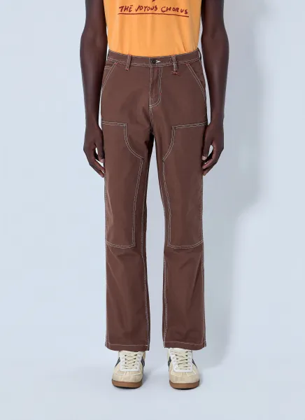 Contrast Stitch Cargo Trousers