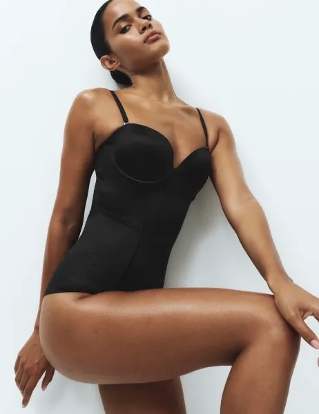 Marks & Spencer Body Define Firm Control Bodysuit A-E Black