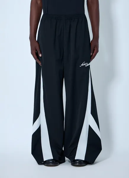 Wide-Leg Track Trousers