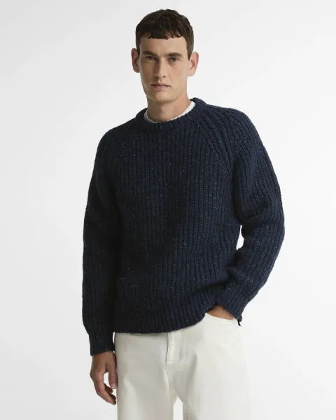 BARBOUR Scottish Made Donegal Wool Crew Neck Jumper