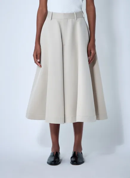 Silk-And-Cotton-Twill Culotte
