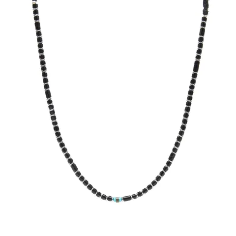 Heishi Hematite Bandana Necklace