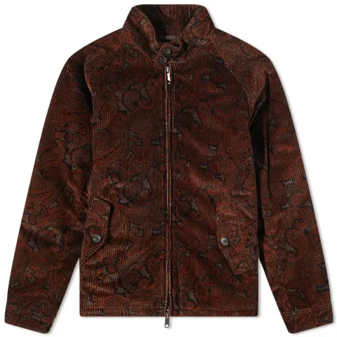 G4 Patterned Cord Harrington Jacket