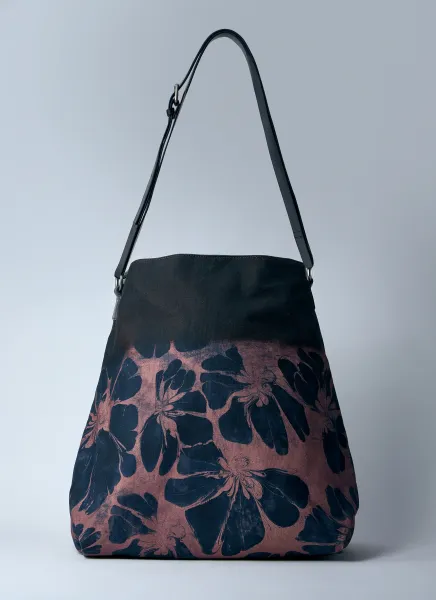 Printed Canvas Shoulder Bag