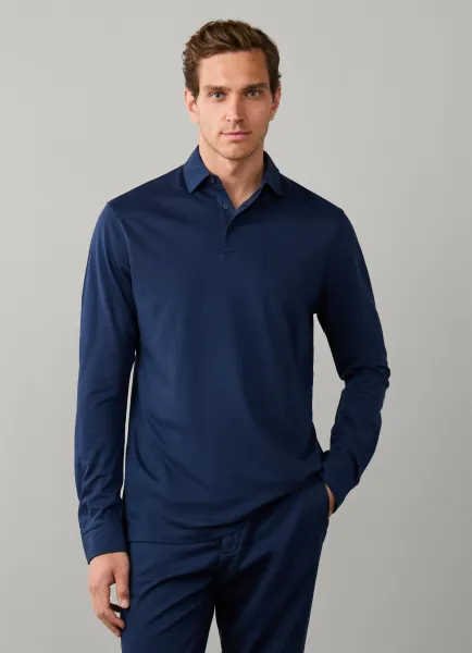 Travel Classic Fit Long Sleeve Pique Polo