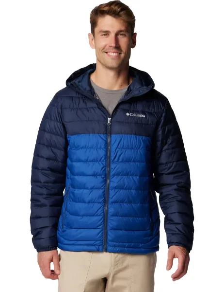 Columbia Powder Lite II Hooded Puffer Jacket Navy Mix