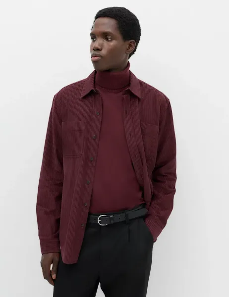 Marks & Spencer Regular Fit Striped Corduroy Shirt