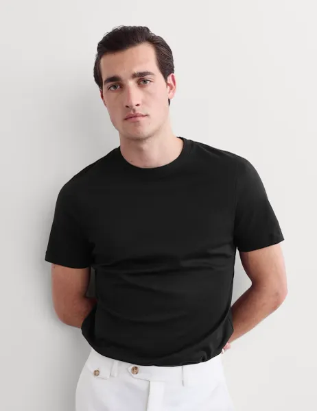 Jaeger Pure Cotton T-Shirt Black