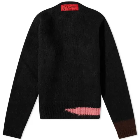 Intarsia Neck Logo Knit