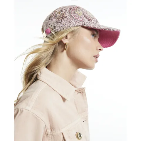 River Island Pink Paisley Cap