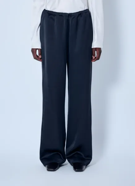 Relaxed Fit Satin Trousers