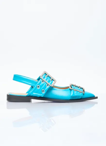 Feminine Buckle Ballerina Flats