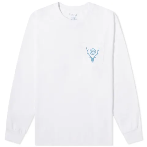 Long Sleeve Circle Horn Pocket T-Shirt