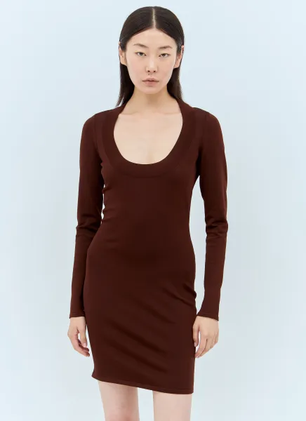 Décolleté Knit Dress