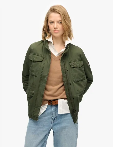 Superdry & Co Pure Cotton M65 Rookie Utility Jacket Green
