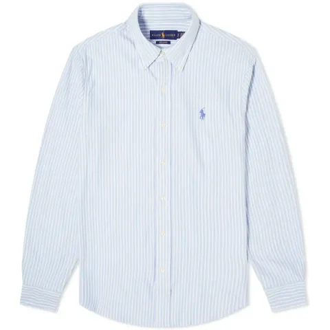 Button Down Striped Pique Shirt