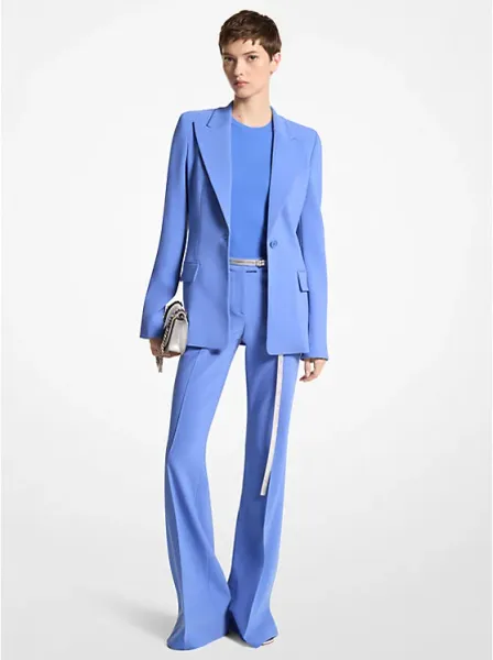 Michael Kors Georgina Stretch Pebble Crepe Blazer