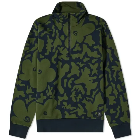 Macro Flower Quarterzip Fleece