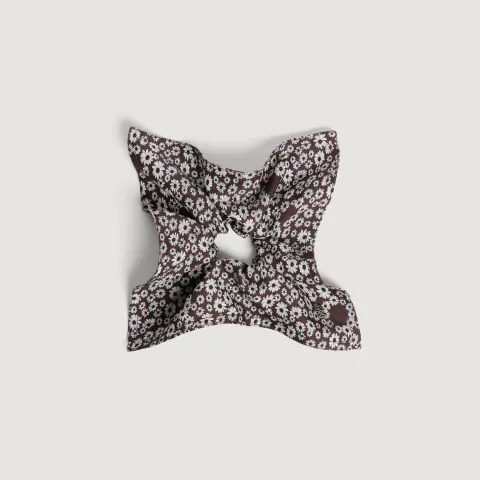 Floral-print scrunchie