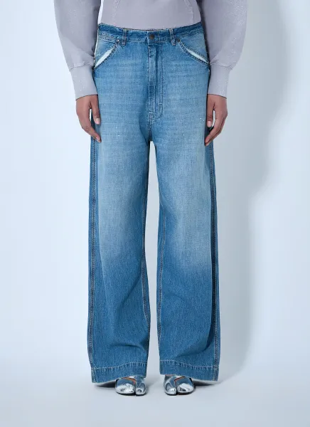 Wide-Leg Denim Jeans