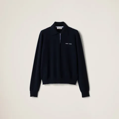 Cashmere polo sweater