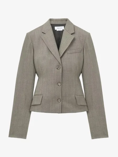 Peplum Single-breasted Jacket