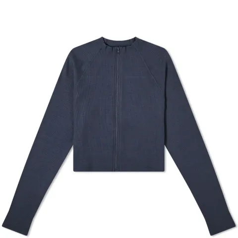 Long Sleeve Crop Zip Top