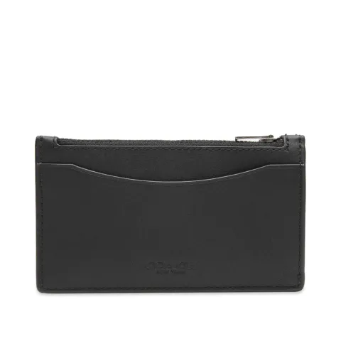 Leather Zip Closure Card Case