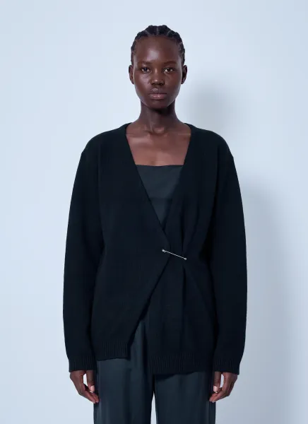 Off-Shoulder Wrap Cardigan
