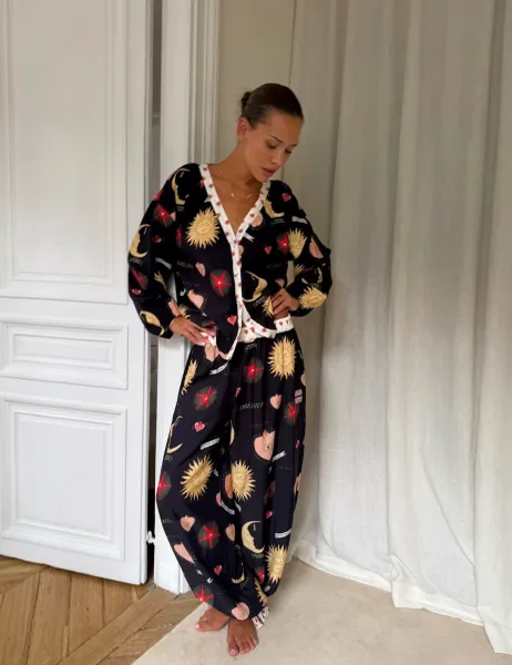 Never Fully Dressed Printed Long Pyjama Set