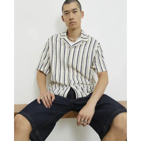 River Island Regular Fit Double Stripe Shirt